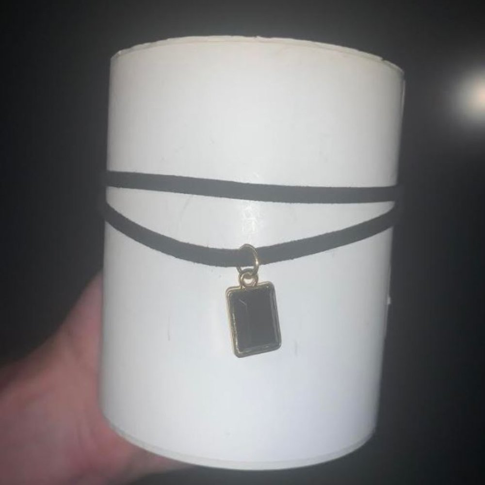 FOREVER 21 Double Choker Black Onyx